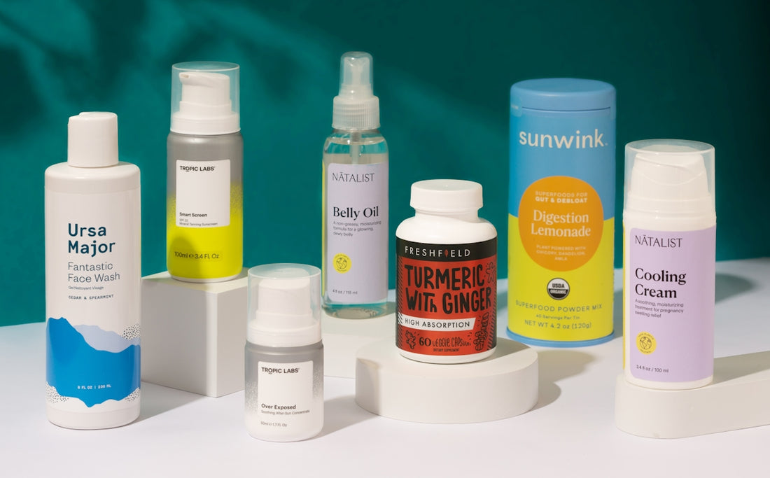 a variety of skin care products sitting on a table