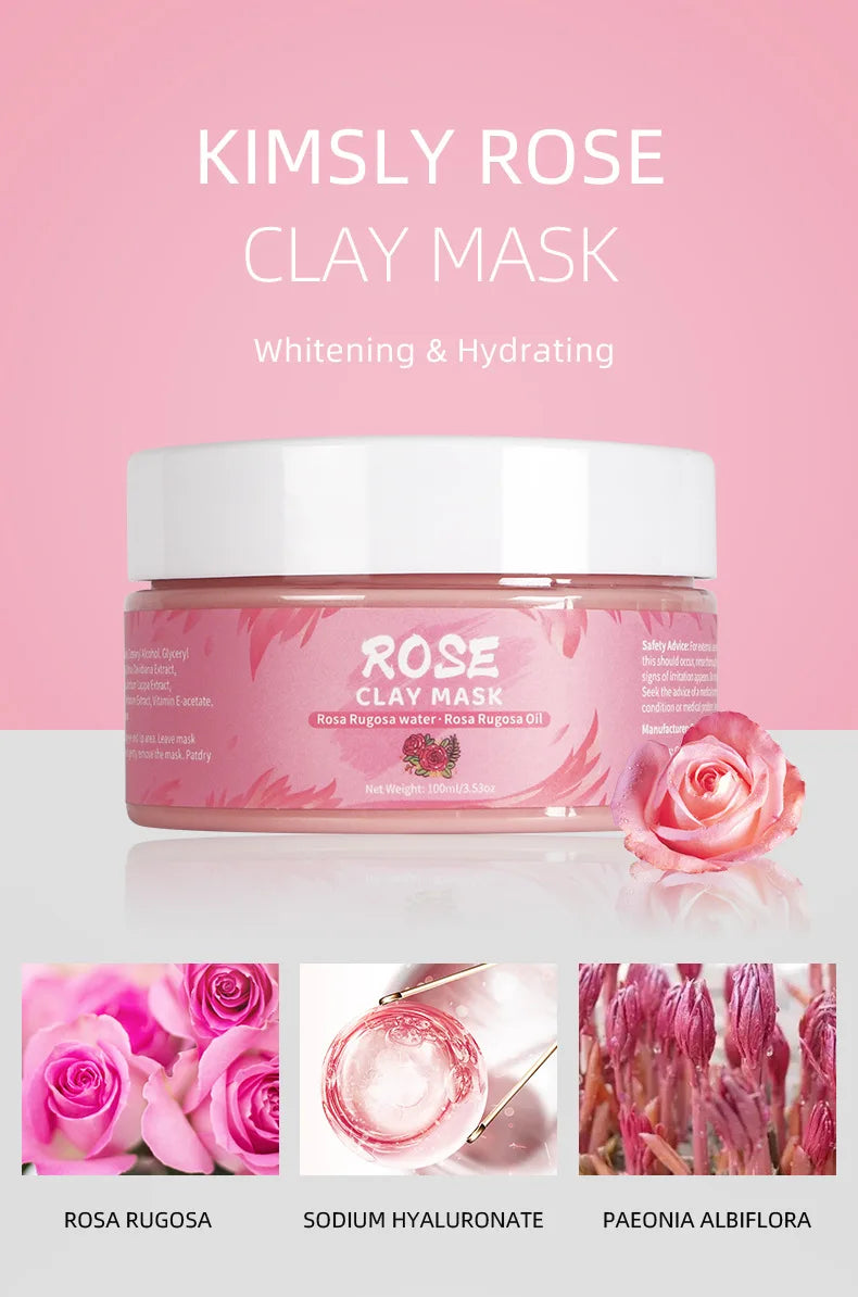 Turmeric Green Tea Rose Avocado Facial Mask Clay Mud Masks Moisturizing Removal Blackhead Whitening Face Mask Mud Skin Care