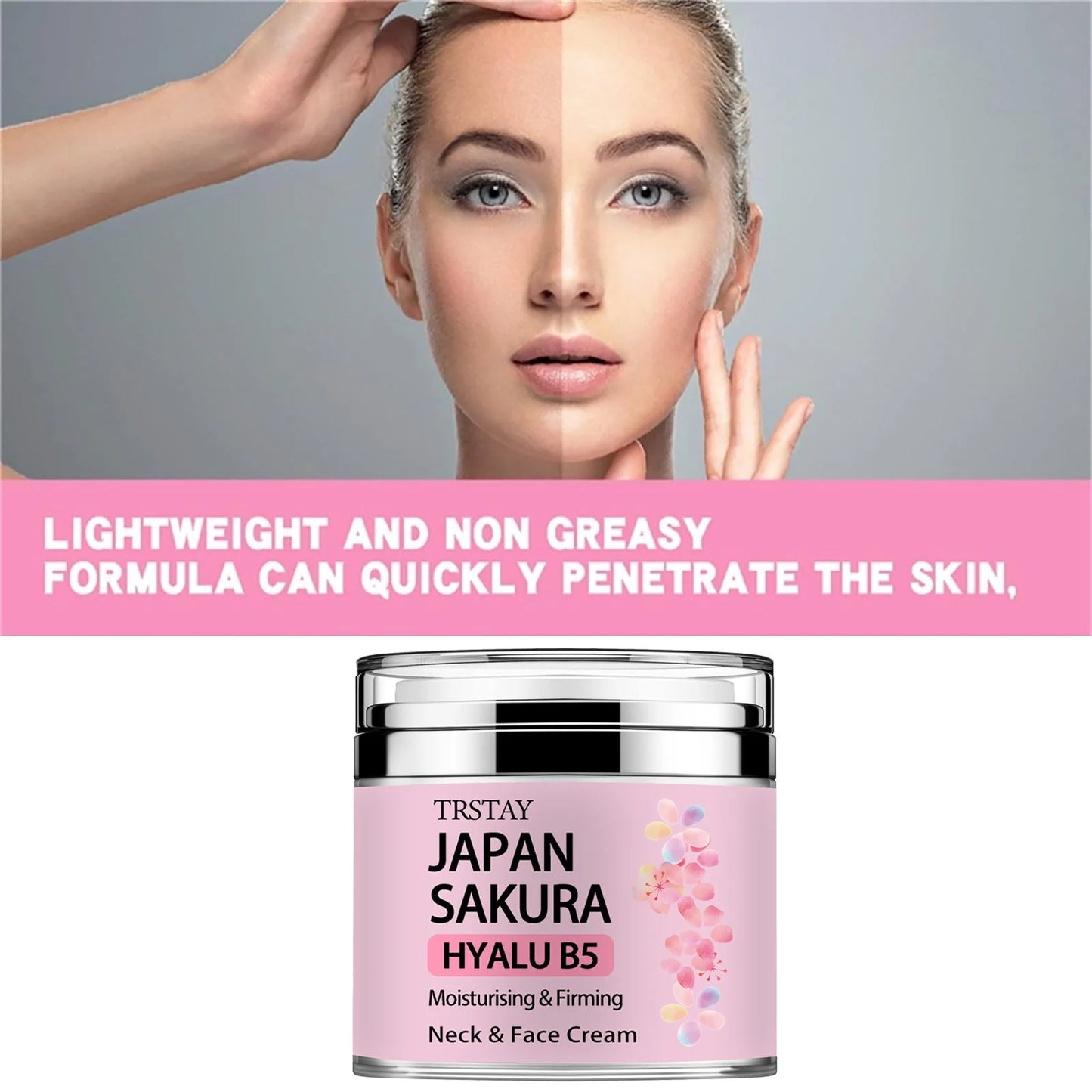 Japan Sakura Essence and Tone up Cream with Hyaluronic Acid,