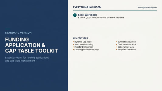 Start-up Funding Tracker & Financial Model — Excel Template (Standard)